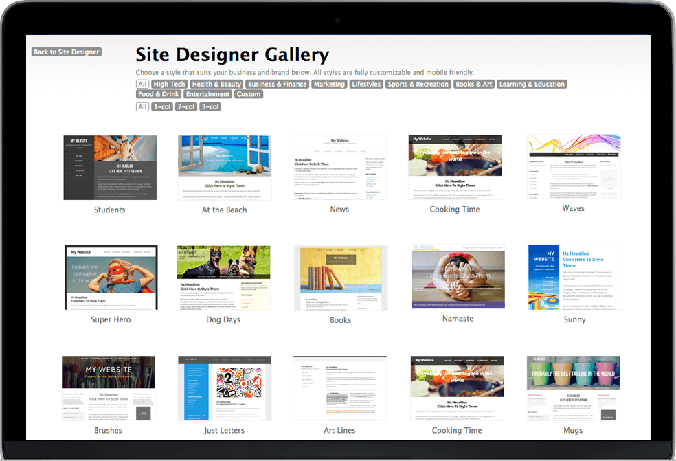 SBI website template gallery SBI website template gallery